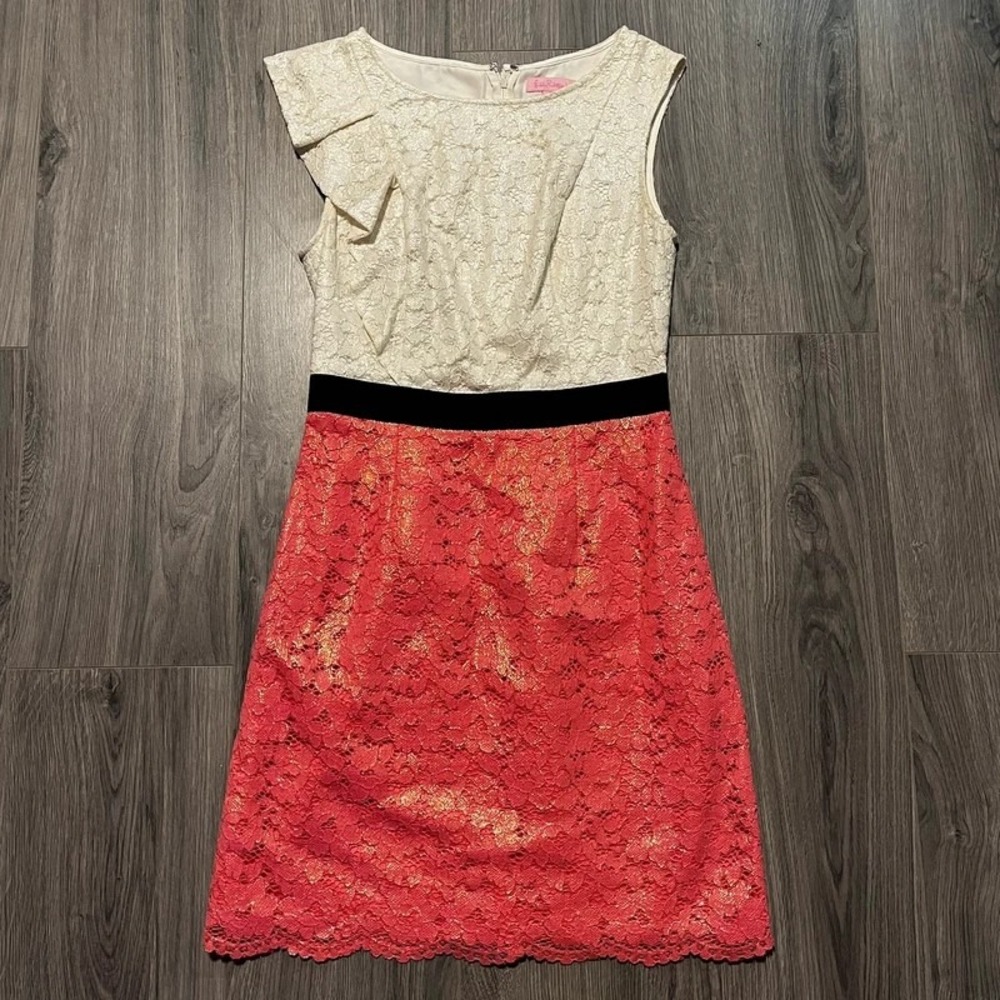 Lilly Pulitzer Delila Multicolor Race For This Lace Combo Dress